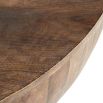 Large natural wood coffee table - round