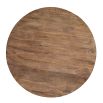 Large natural wood coffee table - round