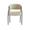 Upholstered black frame modern chair