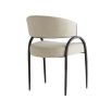 Upholstered black frame modern chair