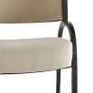 Upholstered black frame modern chair