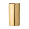 A stylish blue metal and golden aluminium vase