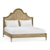Bleached Walnut & Brass Bed - Super King