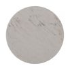 Marble top side table with textured brass base