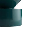 Abstract shape fibreglass side table in green finish 