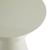 White fibreglass side table with geometric silhouette