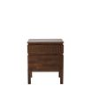 Elegant dark brown bedside table with ethnic-inspired design