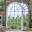 Erin Arched Outdoor Mirror - White