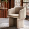 Deep tub upholstered dining chair  
