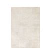Cosy cream rug with discreet curve and line pattern
