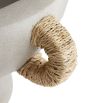 Raised centerpiece bowl with woven handles