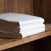 Luxury hotel silk 600tc white fitted sheet