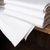 Luxury hotel silk 600tc white flat sheet