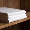 Luxury hotel silk 600tc white flat sheet