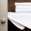 Luxury hotel silk 600tc white flat sheet