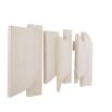 Set of three sculptural wall art plaques