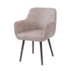 Gorgeous light grey dining chair in soft leather finish