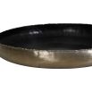 Devine burnt gold round  tray with a brushed effect