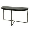 Contemporary black tinted glass console table