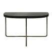 Contemporary black tinted glass console table