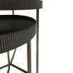 Sleek contemporary set of 2 side tables with black tinted glass