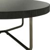Modern contemporary set of 2 black coffee tables with black tinted glass
