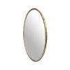 A luxurious round antique brass wall mirror