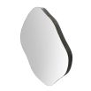 Modern curved oak wood framed wall mirror 