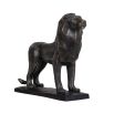 A magnificent cubism-inspired bronze lion sculpture 