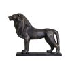 A magnificent cubism-inspired bronze lion sculpture 