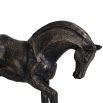 A beautiful bronze cubism-inspired horse sculpture