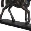 A beautiful bronze cubism-inspired horse sculpture