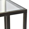 Sleek, minimal side table in brushed bronze finish