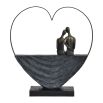Gorgeous heart sculpture with elegant worn look