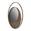 Antique gold retro wall mirror in moon eclipse shape