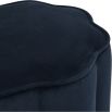 Blue velvet footstool finished with matching piping 