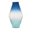 gorgeous hand blown blue ombre vase