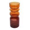stunning and curvaceous orange glass blown vase 