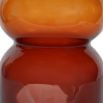 stunning and curvaceous orange glass blown vase 