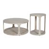 stunning natural whitewashed coffee table with sleek light design