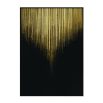 glamorous painting featuring gold rain on a black backdrop