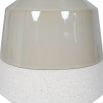 glazed ceramic side lamp with clean finish and neutral tones