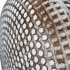 textured round lamp in natural brown tones