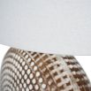 textured round lamp in natural brown tones