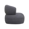 grey occasional chair with texture and bubbly charm 
