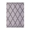 woven rug made from recycled water bottles with lovely geometric pattern