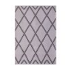 woven rug made from recycled water bottles with lovely geometric pattern