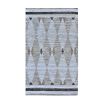 Rustic geometric design woven rug