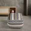 Gorgeously rustic patterned pouffe