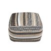 Gorgeously rustic patterned pouffe